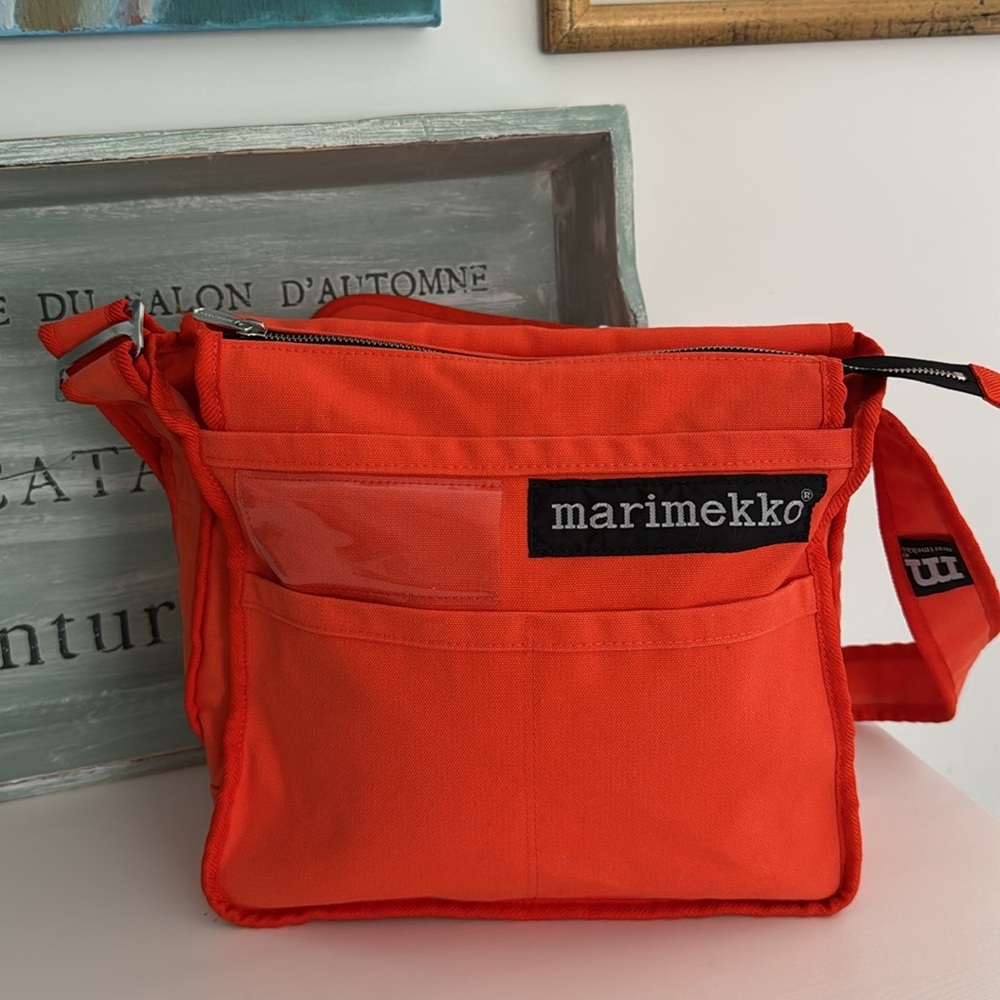 Marimekko Orange Messenger Shoulder Bag - Picture 2 of 11